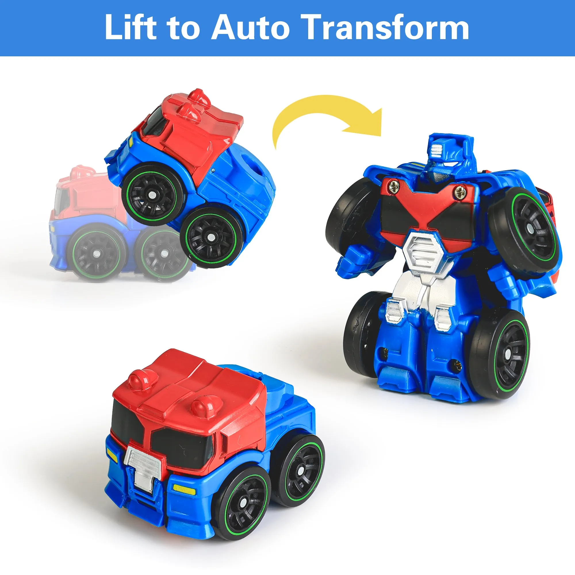 Mini-Transformer-Roboter-Taschenauto-Spielzeugset
