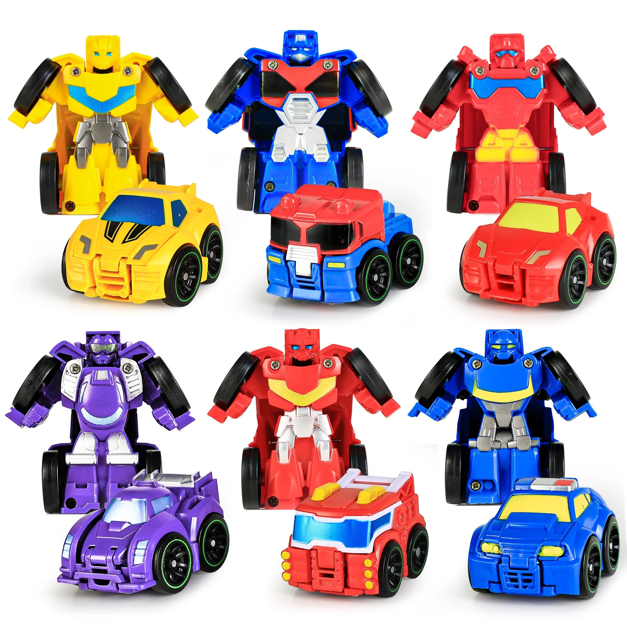 Mini-Transformer-Roboter-Taschenauto-Spielzeugset