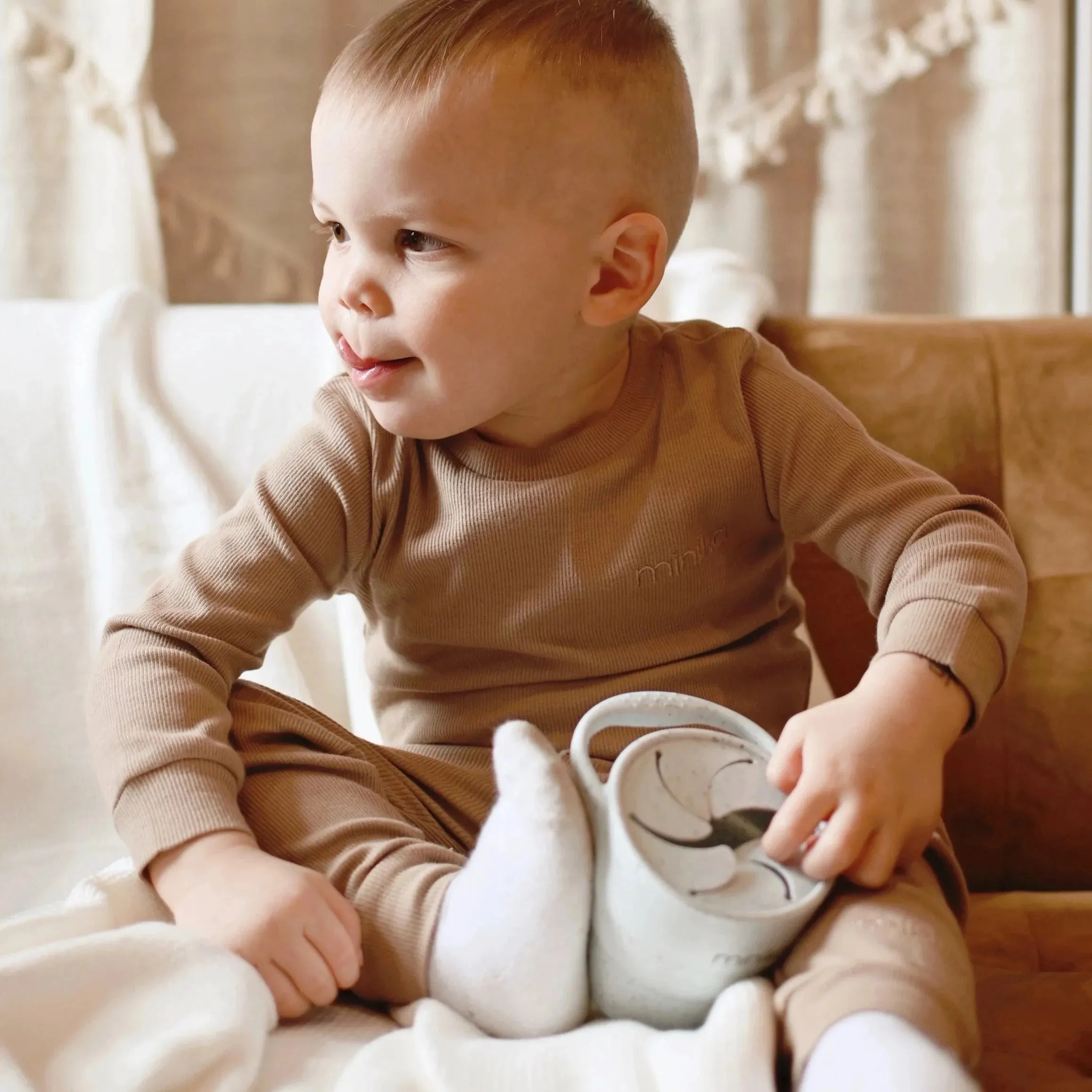 MINIKA Pyjama-Set - Taupe