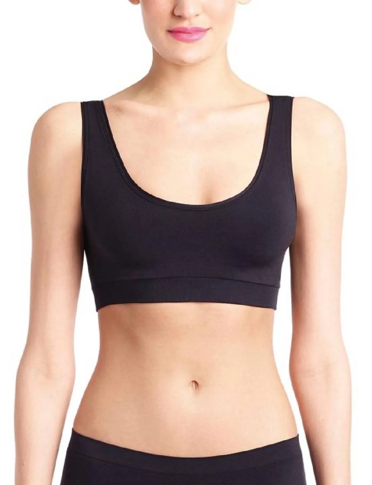 Minimalistischer Tank-BH in Schwarz