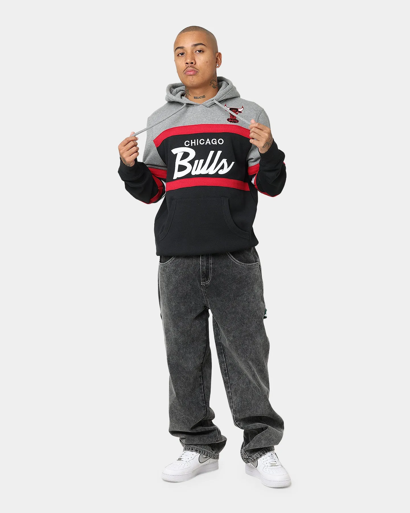Mitchell & Ness Chicago Bulls Head Coach Hoodie Schwarz