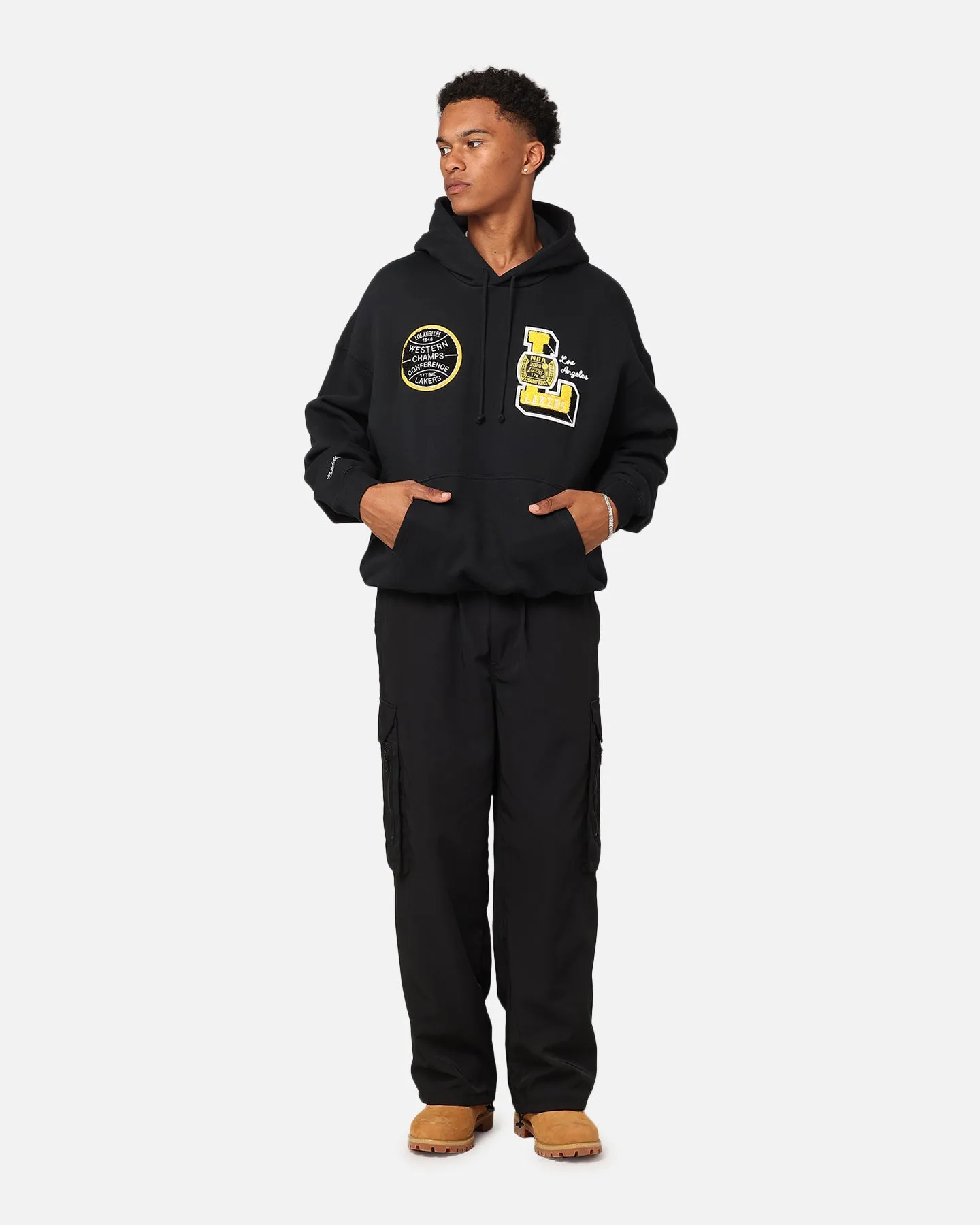 Mitchell & Ness Los Angeles Lakers Kapuzenpullover Conference Vintage Schwarz