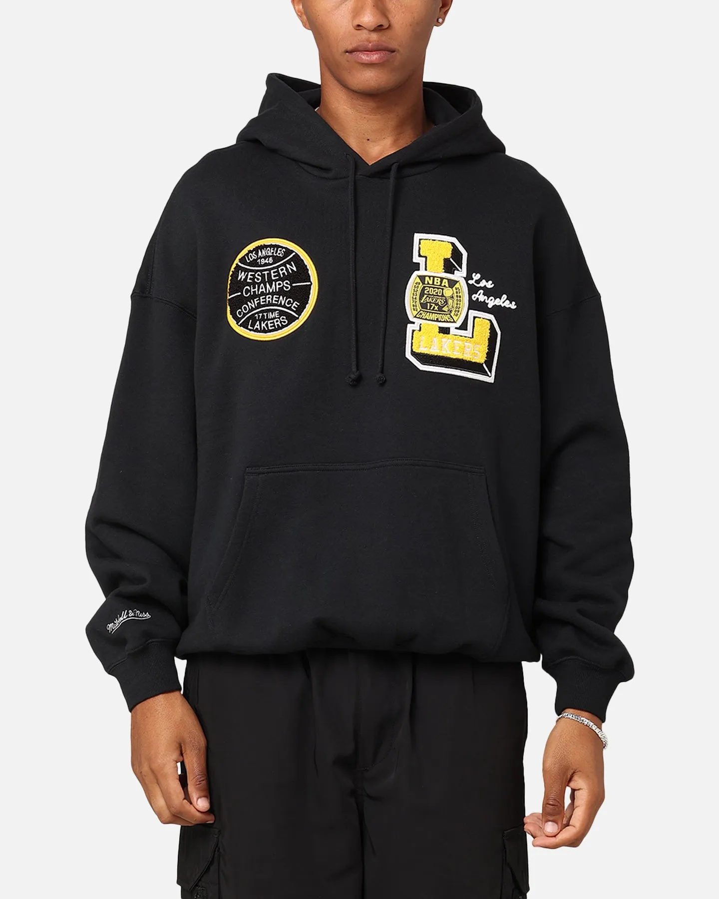 Mitchell & Ness Los Angeles Lakers Kapuzenpullover Conference Vintage Schwarz