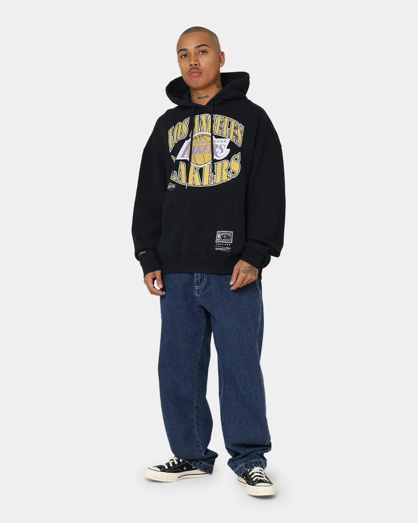 Mitchell & Ness Los Angeles Lakers Point Guard Hoodie Verblasstes Schwarz