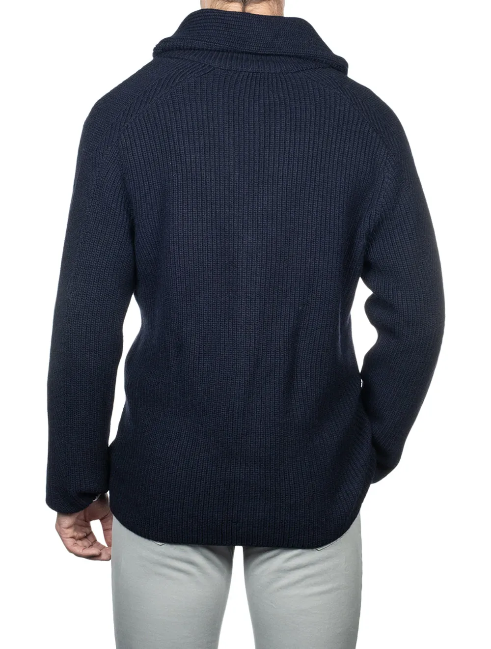 Mohair-Mix-Stola-Cardigan Abendblau