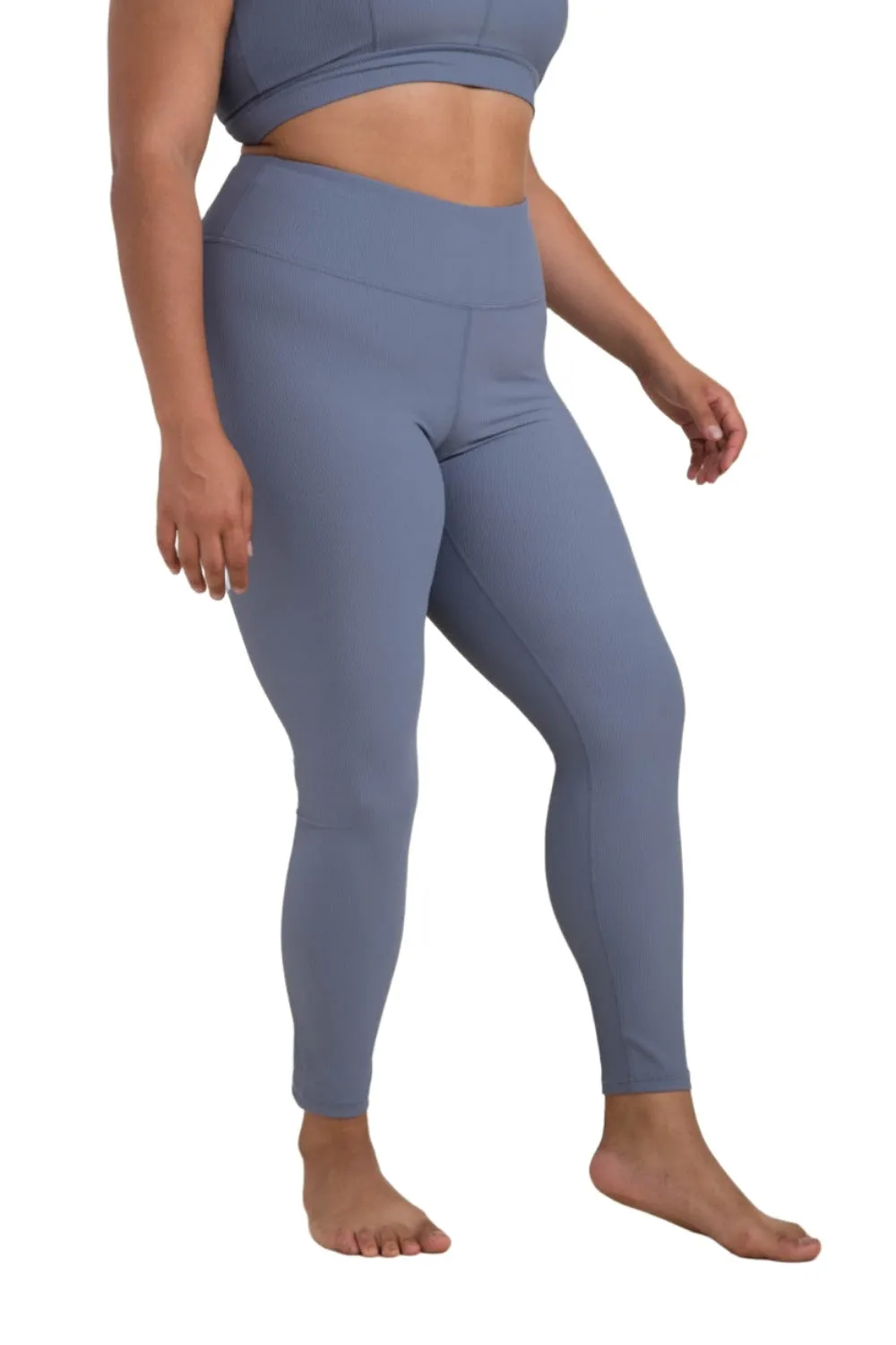 Mono B BRONZE - Mikrogerippte Lycra-Mischung High-Waist Leggings APH3091 Plus