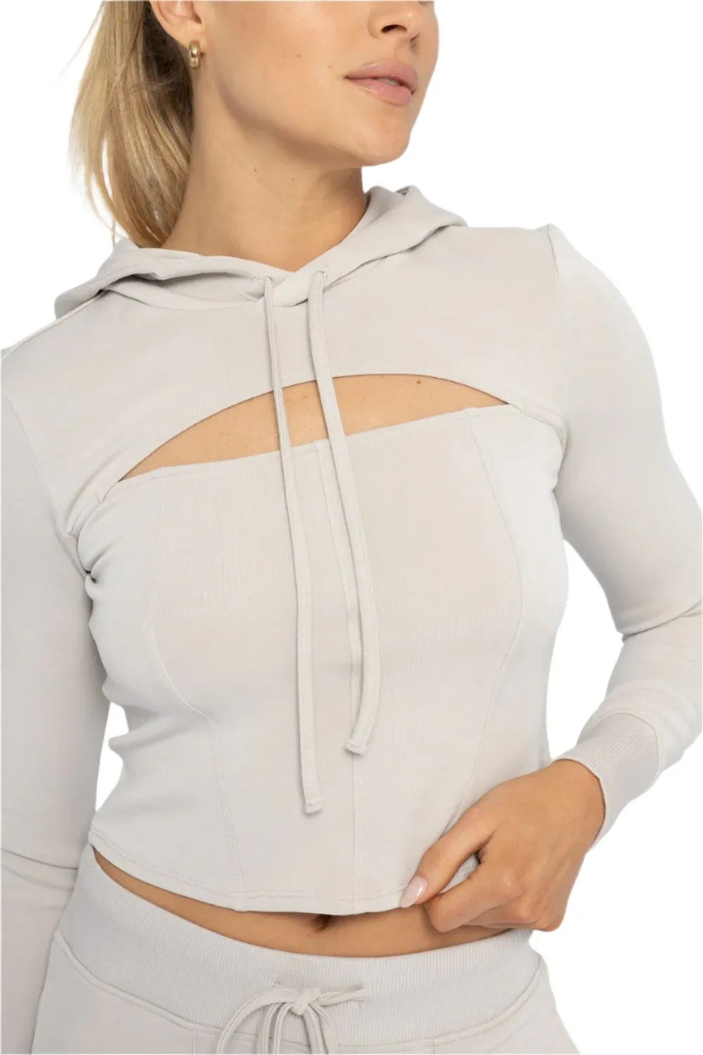 Mono B Korsett-Stil Kapuzenpullover KTR12225