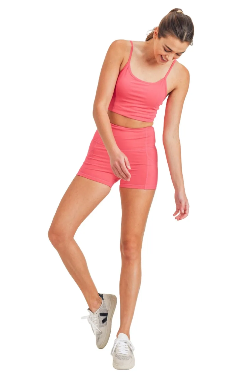 Mono B Essential High-Waist Athleisure-Shorts APH-A0325