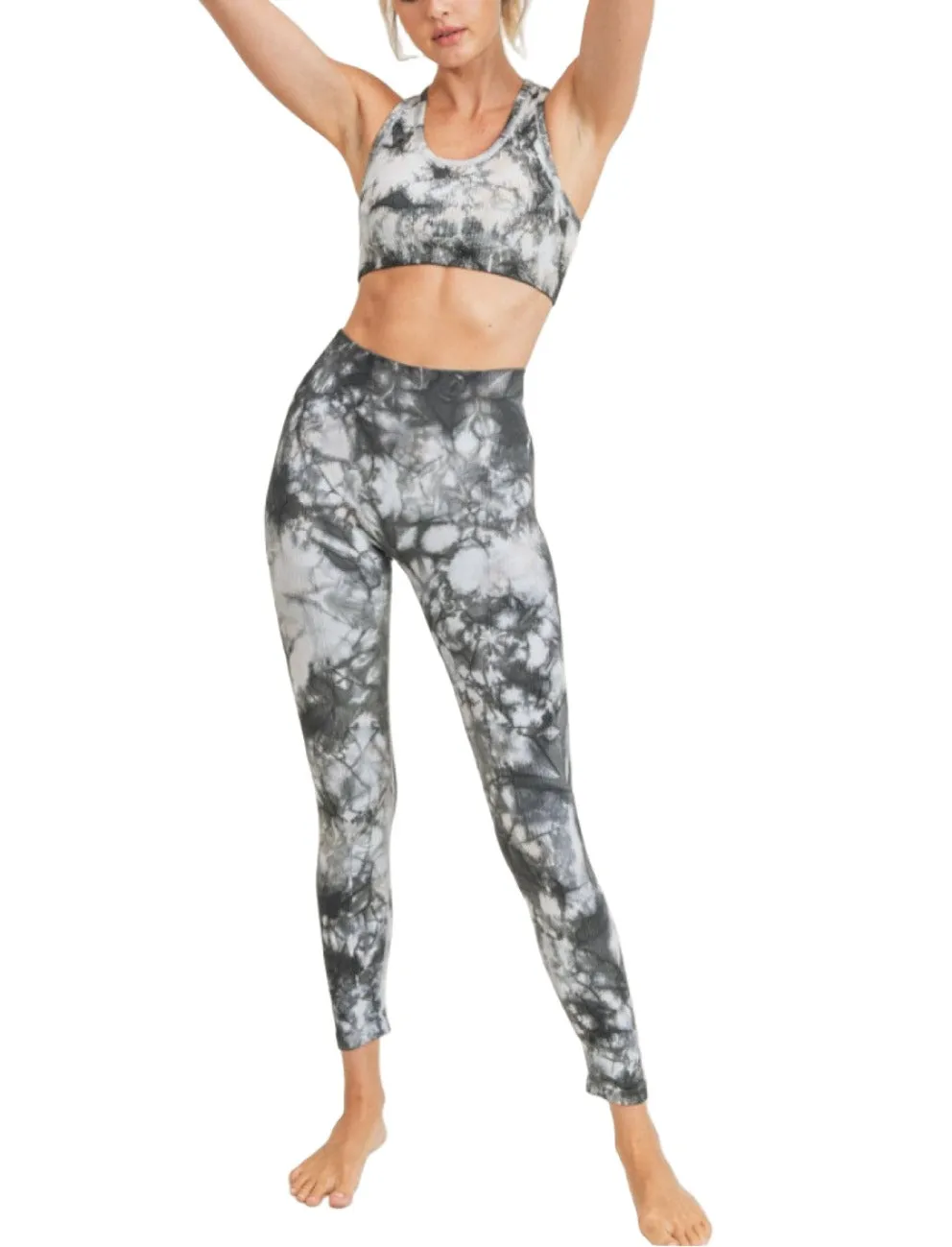 Mono B Glas-Tie-Dye Nahtloses Rippen-Sport-BH AT3001