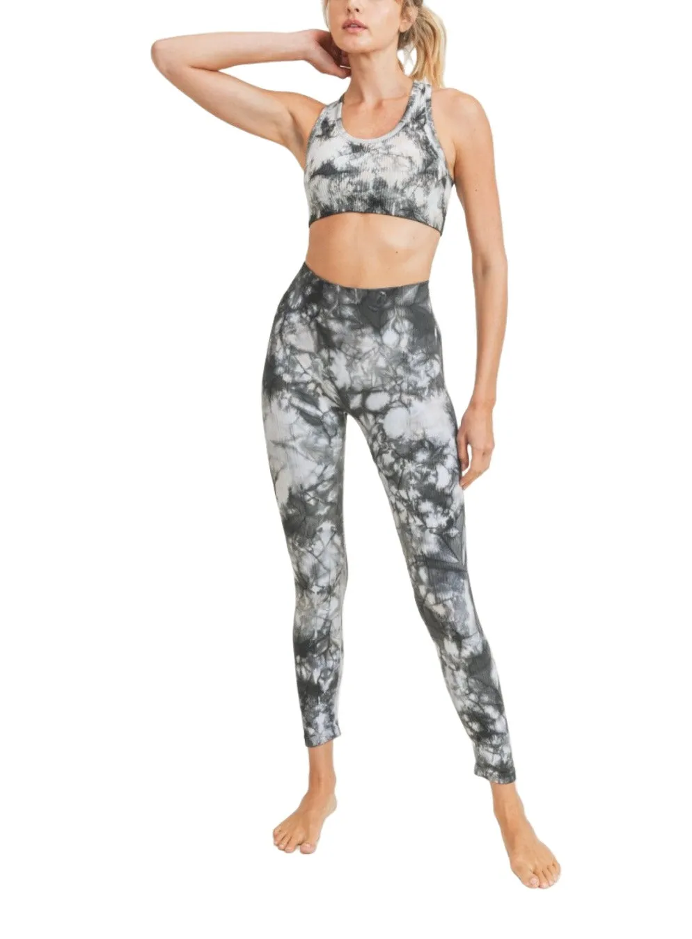 Mono B Glas-Tie-Dye Nahtloses Rippen-Sport-BH AT3001