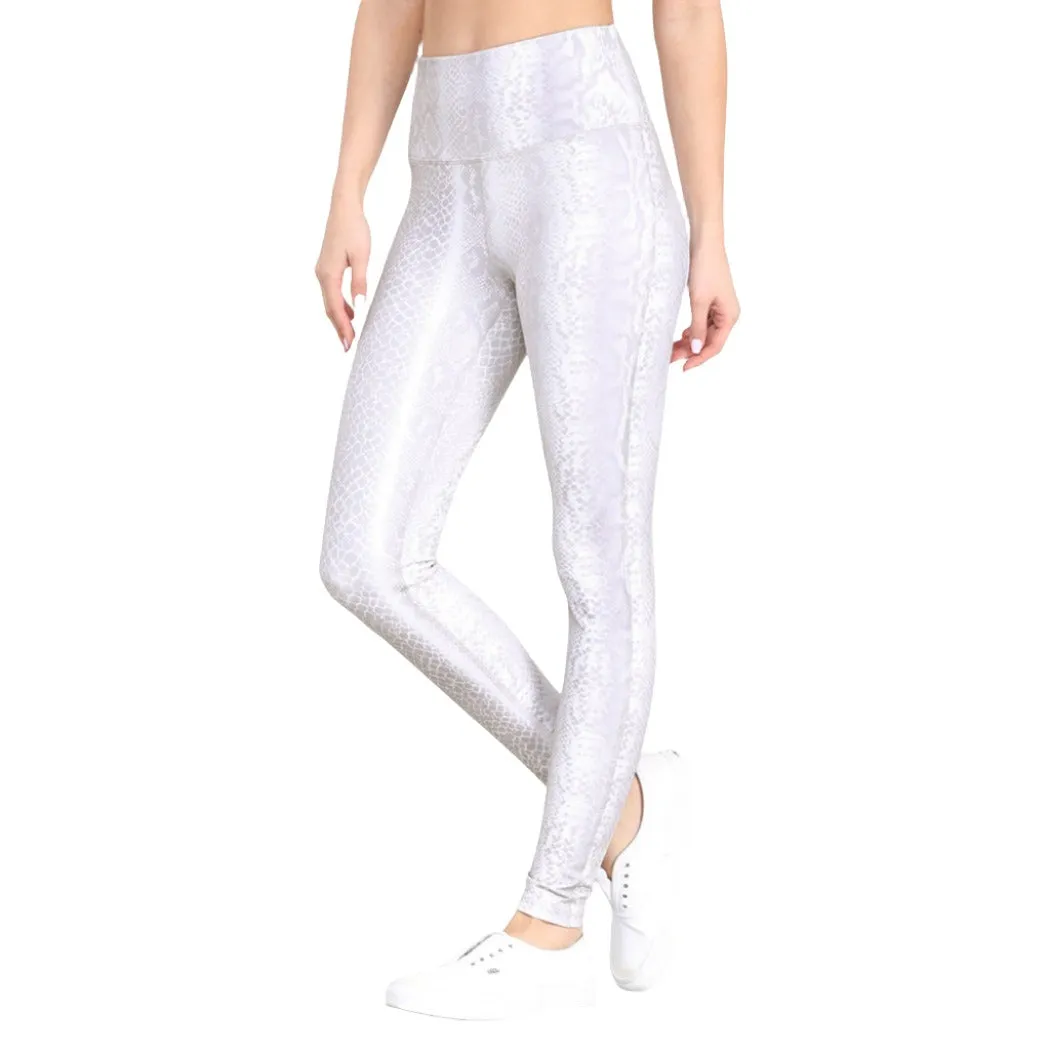 Mono B Graue Schlangenmuster-Leggings APH2828