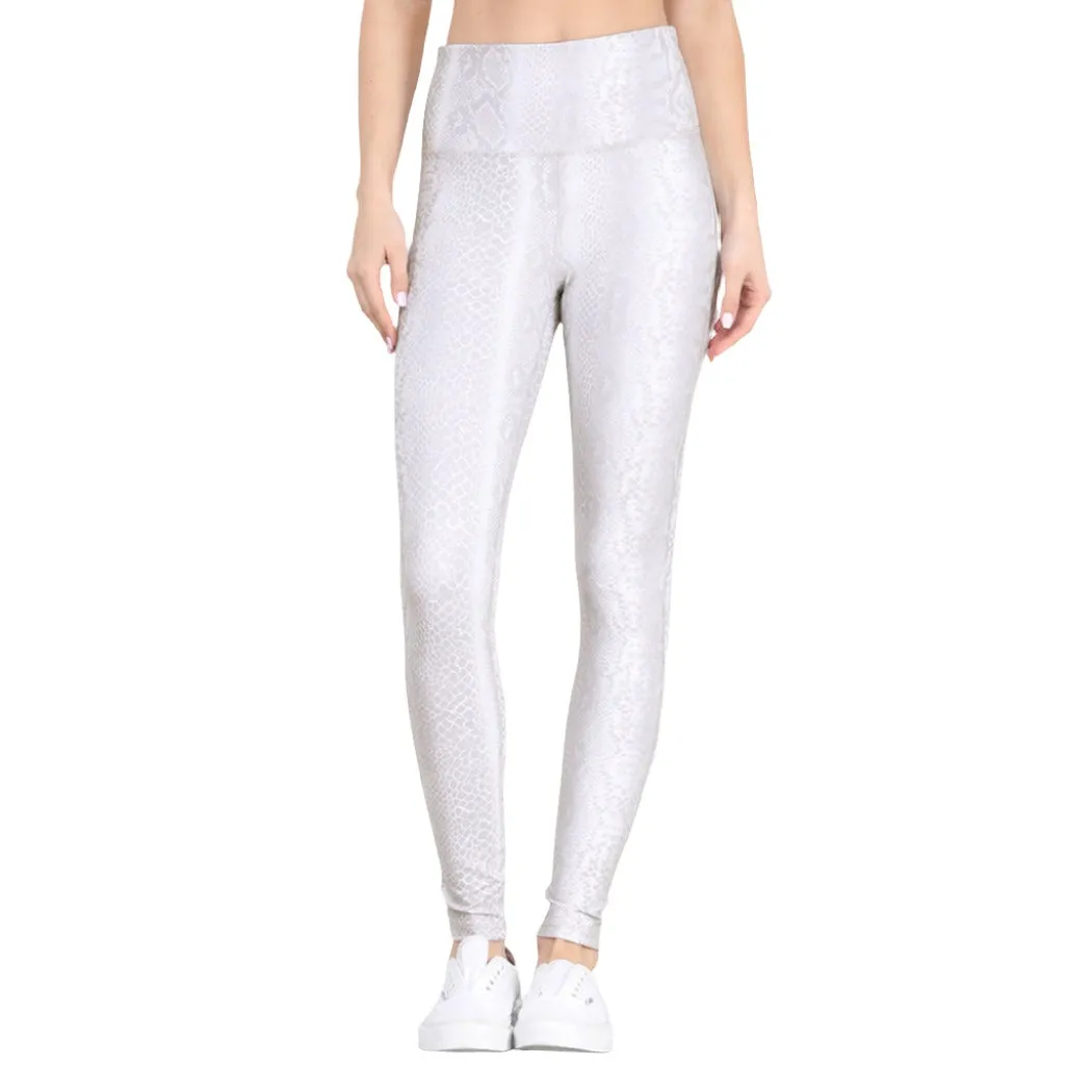 Mono B Graue Schlangenmuster-Leggings APH2828