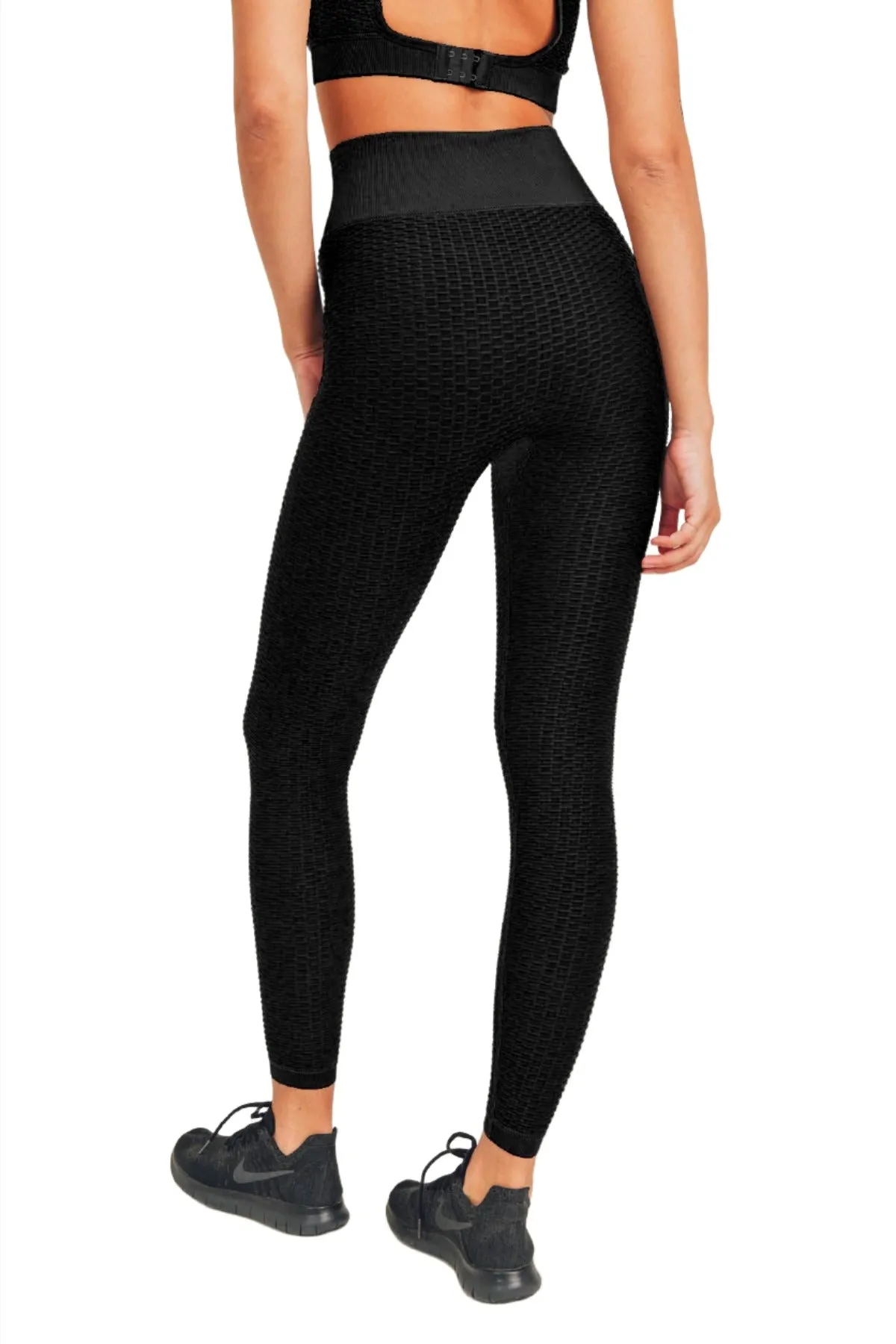 Mono B Jacquard & Rippen Nahtlose High-Waisted Leggings APH-A7116