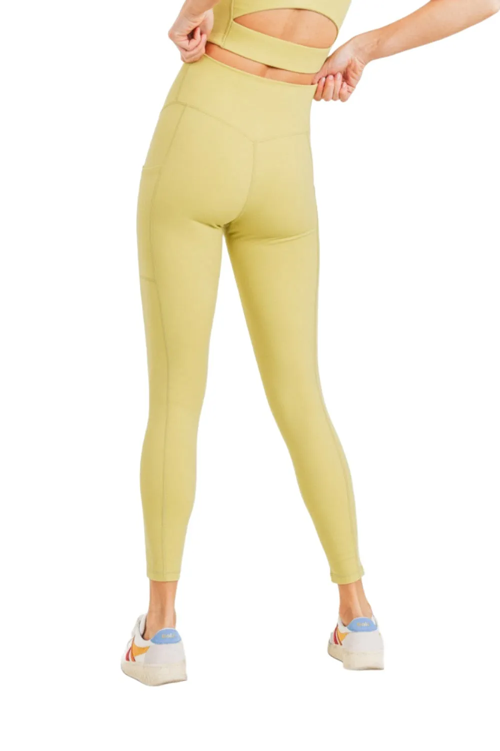 Mono B Lycra-Mix Essential Sweetheart Rücken High Waist Leggings APH2757