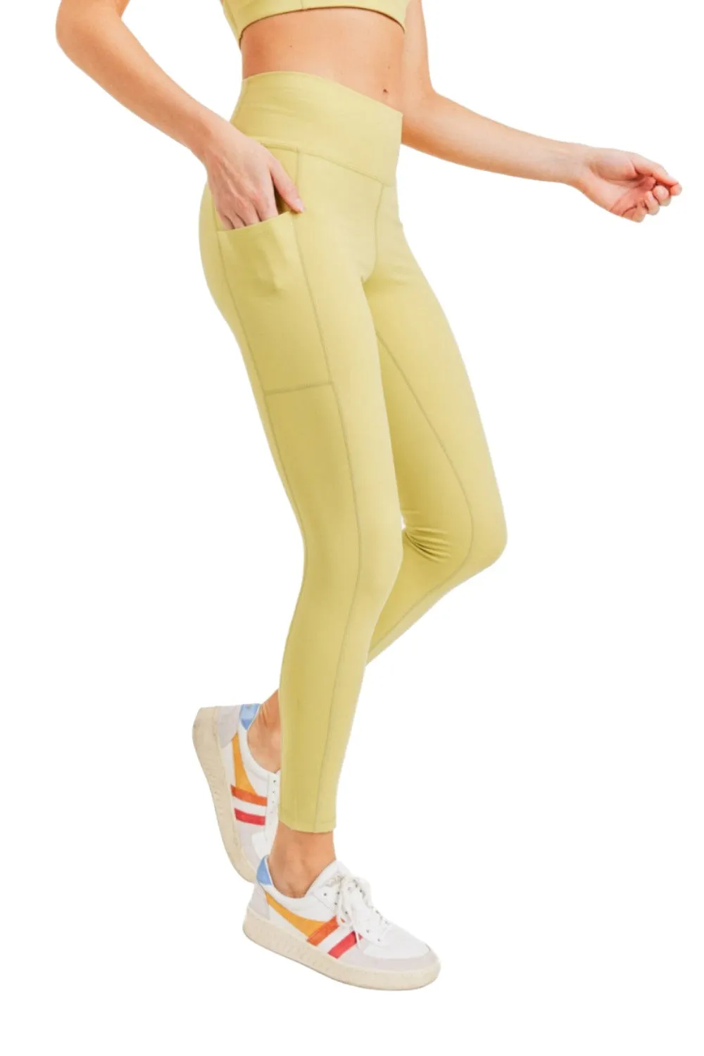 Mono B Lycra-Mix Essential Sweetheart Rücken High Waist Leggings APH2757