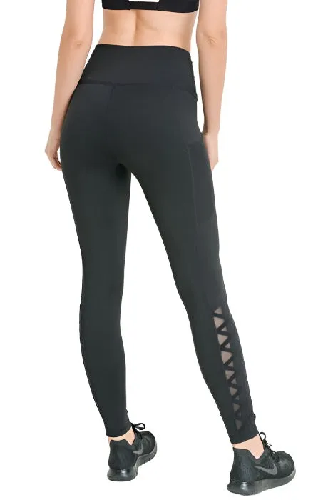 Mono B Mesh und Lattice Ganzbeinige Leggings APH 2116
