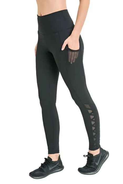 Mono B Mesh und Lattice Ganzbeinige Leggings APH 2116