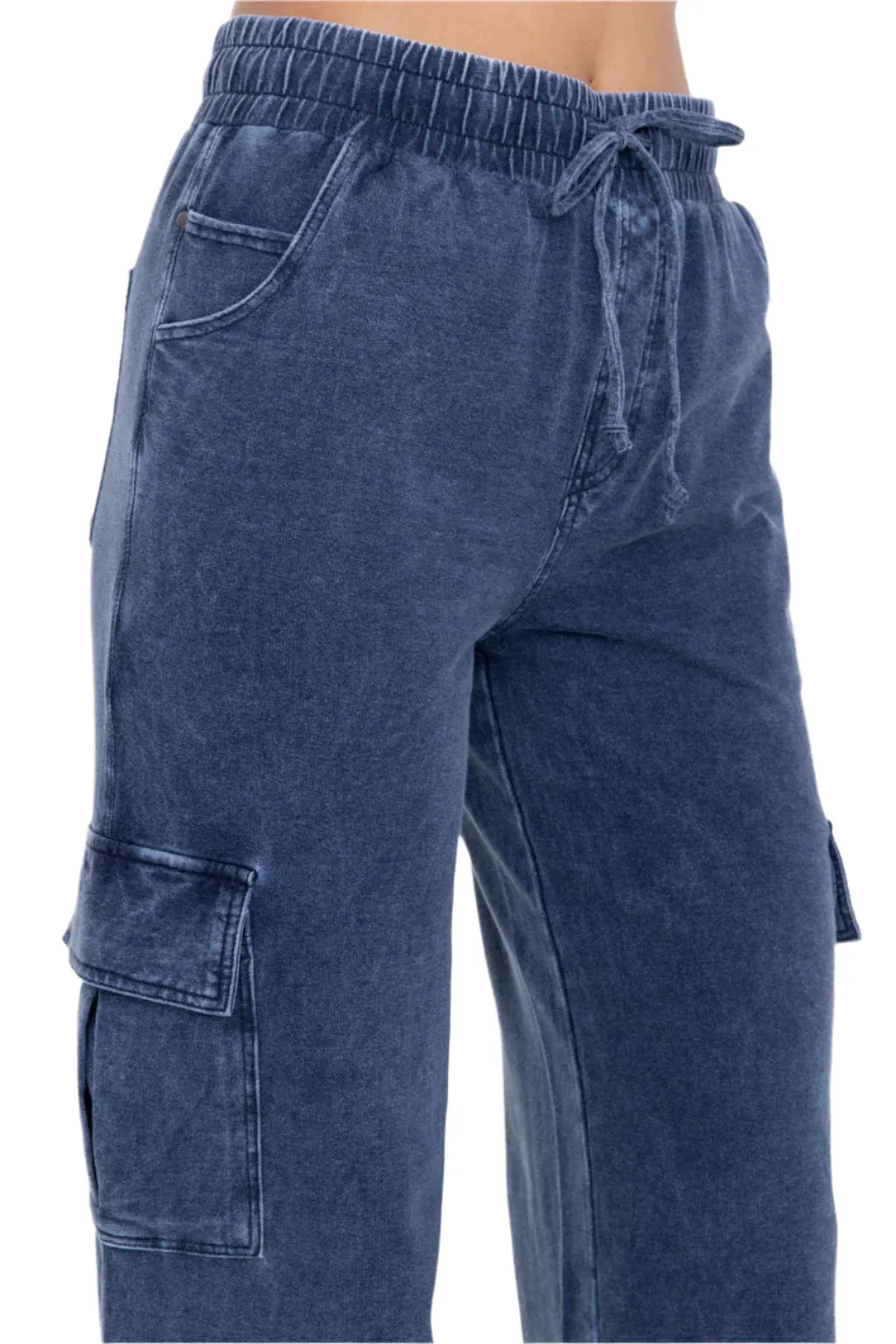Mono B Mineral Wash Weite Baumwoll-Cargo-Hose KPR12236