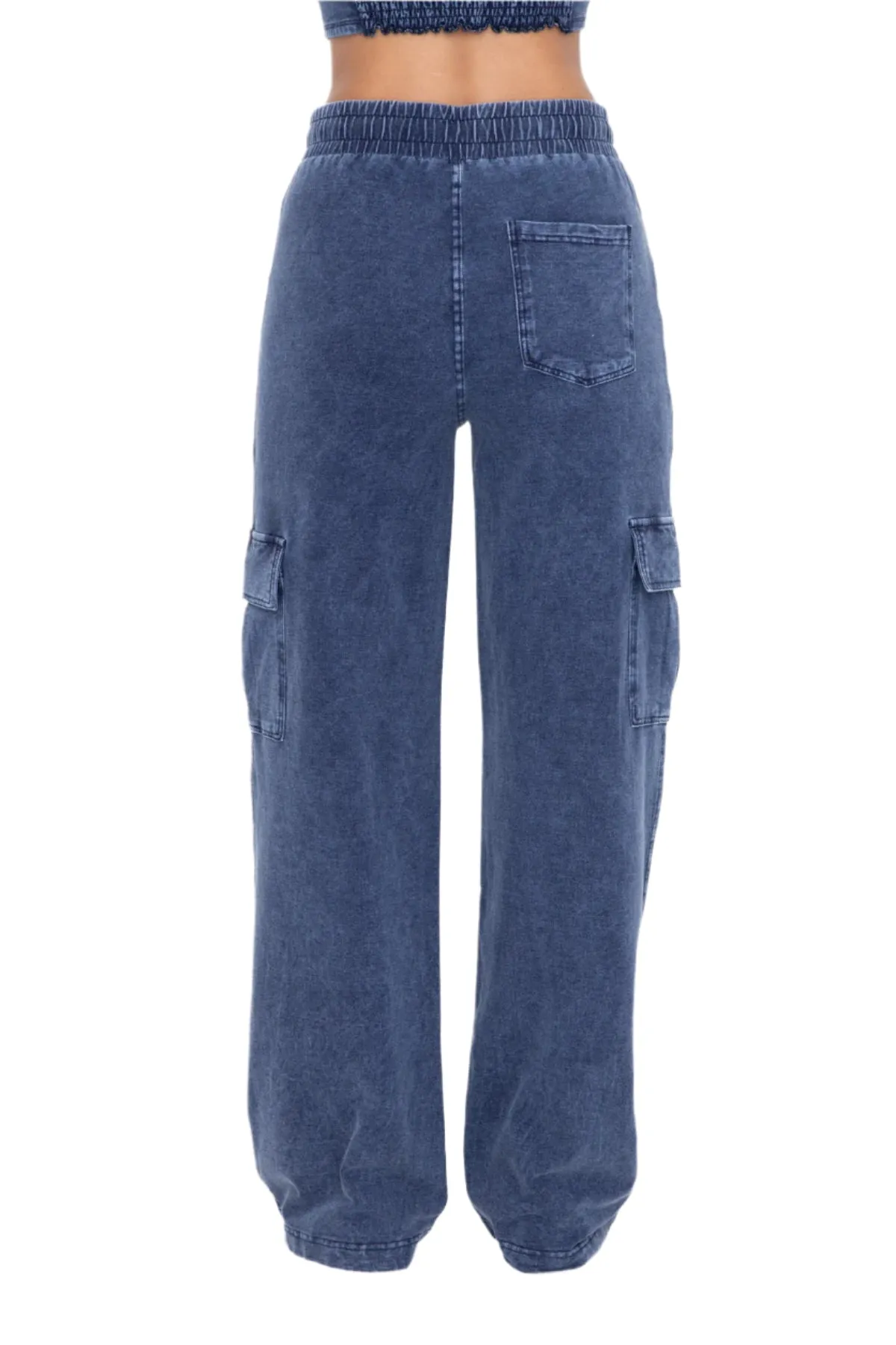 Mono B Mineral Wash Weite Baumwoll-Cargo-Hose KPR12236