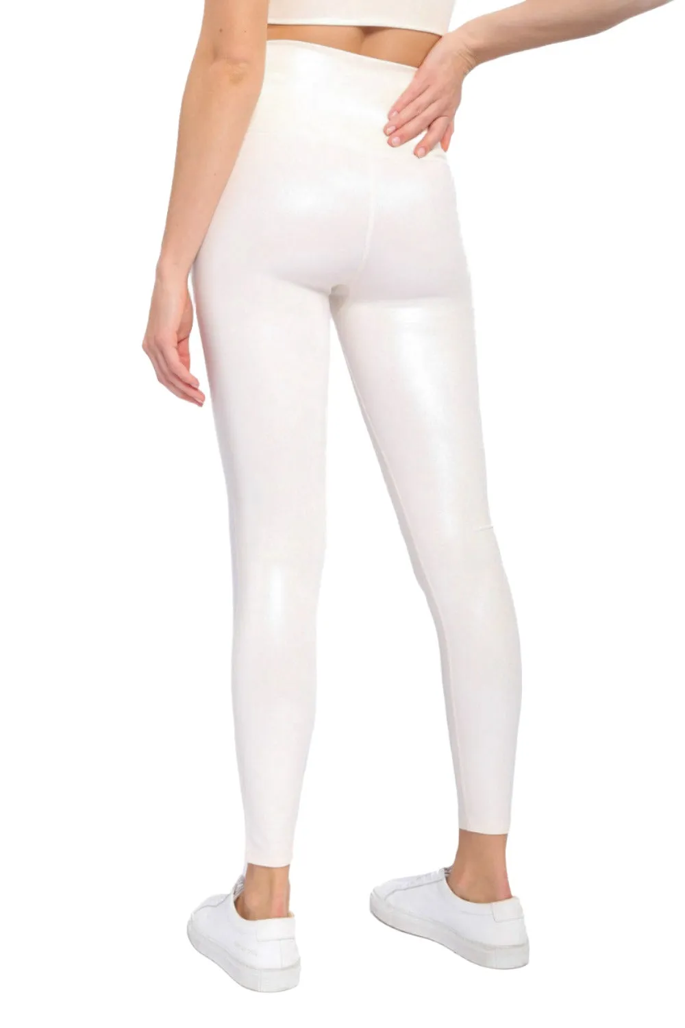 Mono B Mono B BRONZE - Pastell-Folien High-Waist Leggings APH-A0872