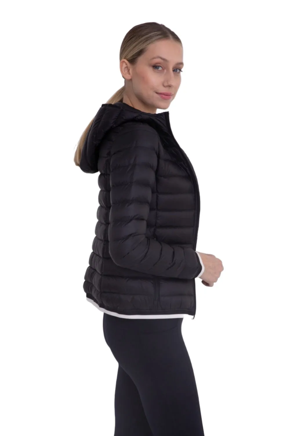Mono B Gefütterte Pufferjacke mit Kapuze SB041