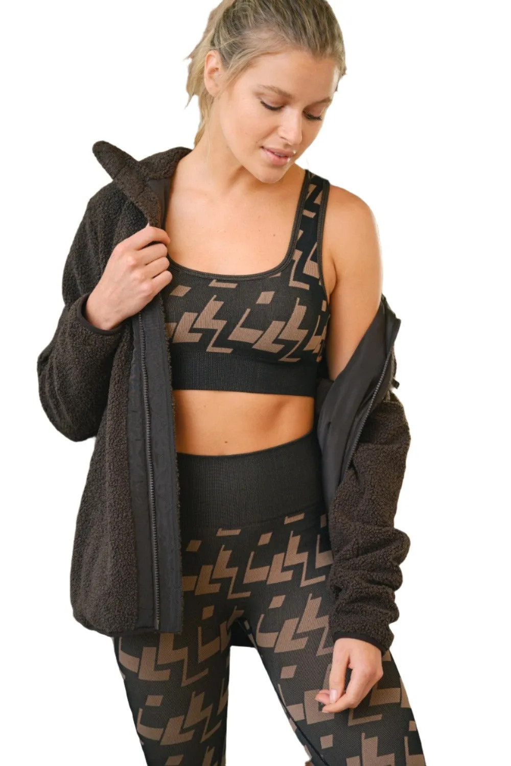 Mono B Nahtloser Geo-Aktiver Bustier-Top AT-A09100