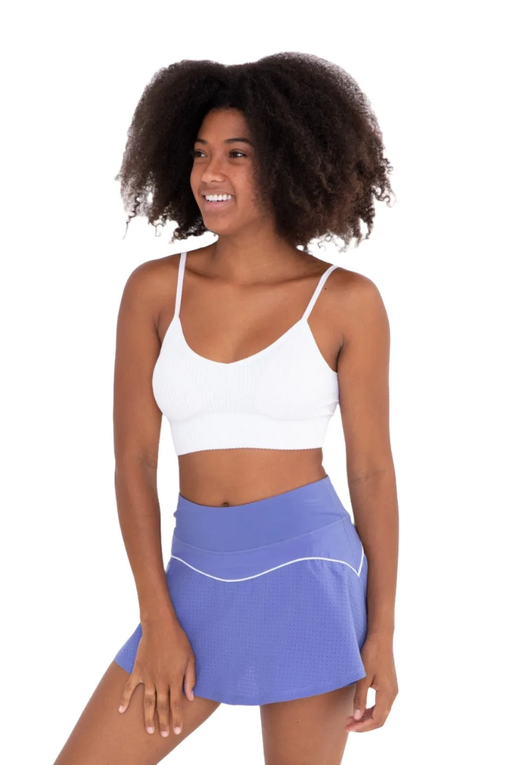 Mono B V Front Nahtlos Strukturiertes Tanktop AT-A1274