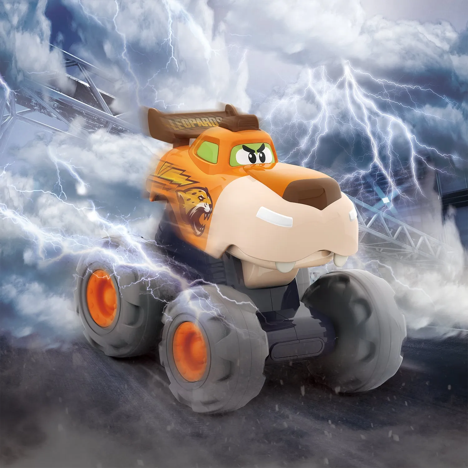 Monster Truck Spielzeugset mit Reibungsantrieb, Rückzieh- / Schubfahrzeuge