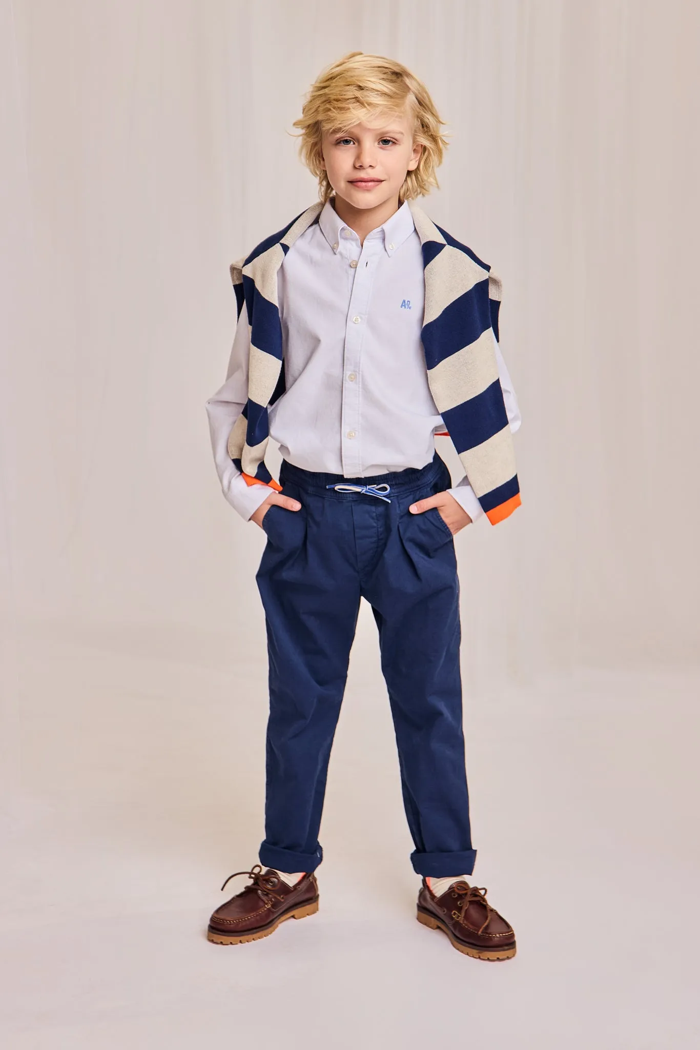 Moreni Chino Hosen 000760 - Indigo Ao76 Kleidung Jungen Mädchen