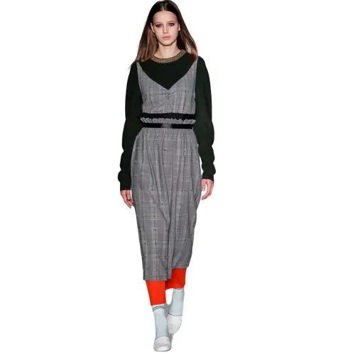 Perlmutt Tartan Kleid