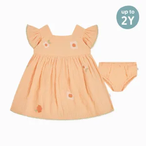 Muslin Frilled Dress and Knicker Set