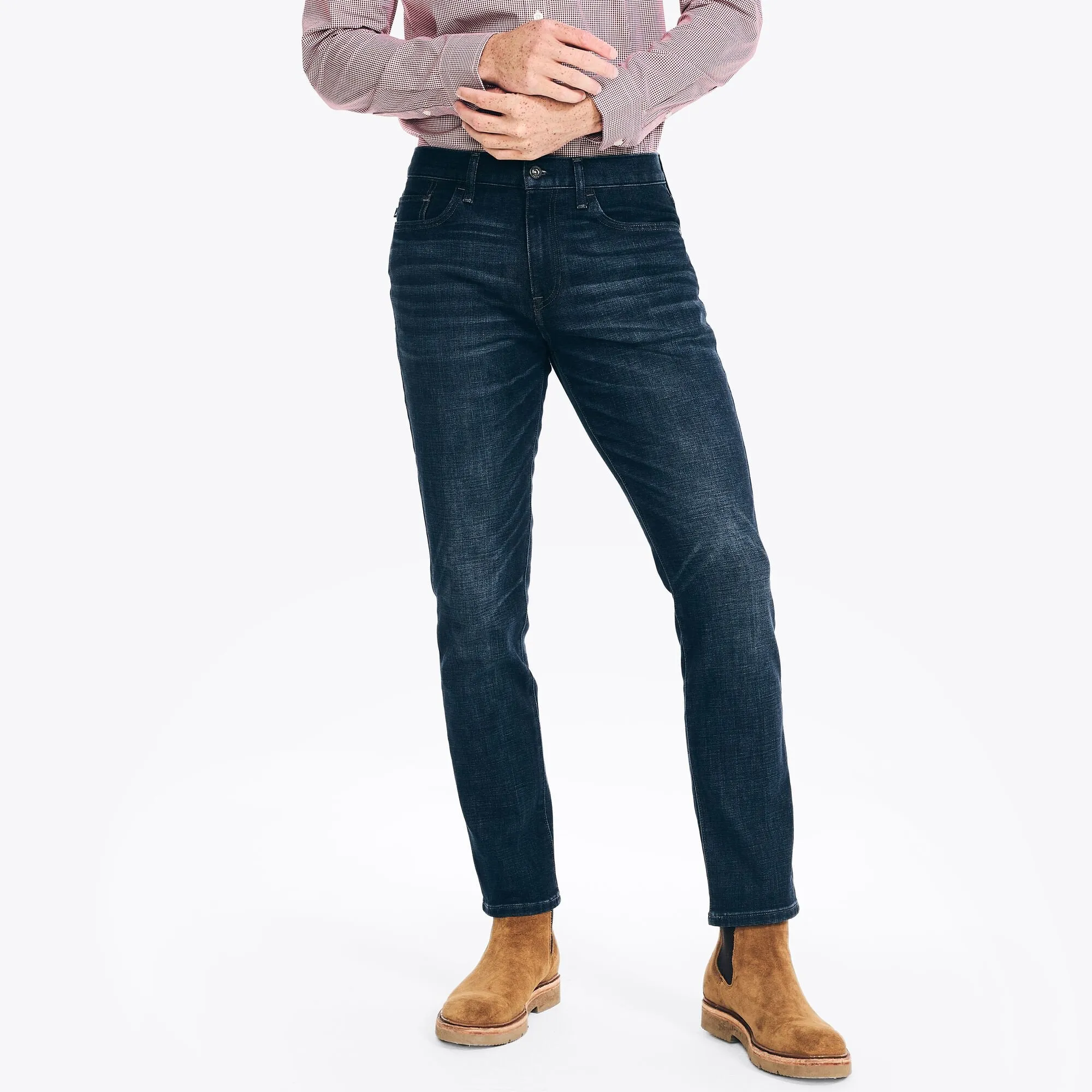 Nautica Herren Nachhaltig Hergestellte Athletische Slim Stretch Denim Marineblau Nautica