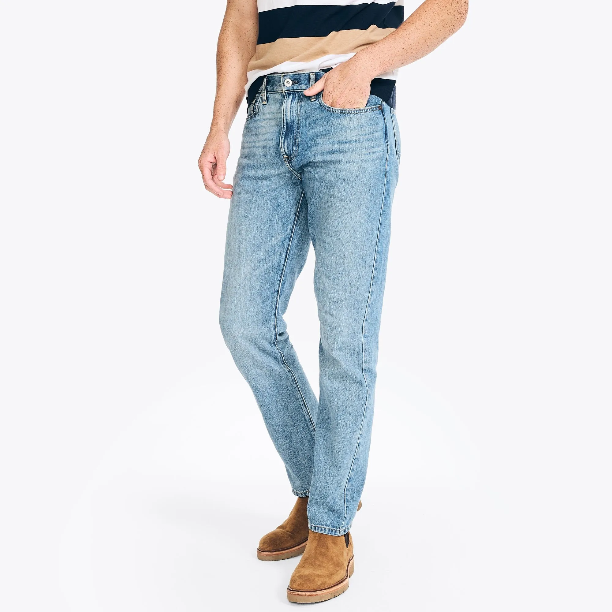 Nautica Herren Nachhaltig Hergestellte Originale Entspannte Denim Oxford Tan Nautica