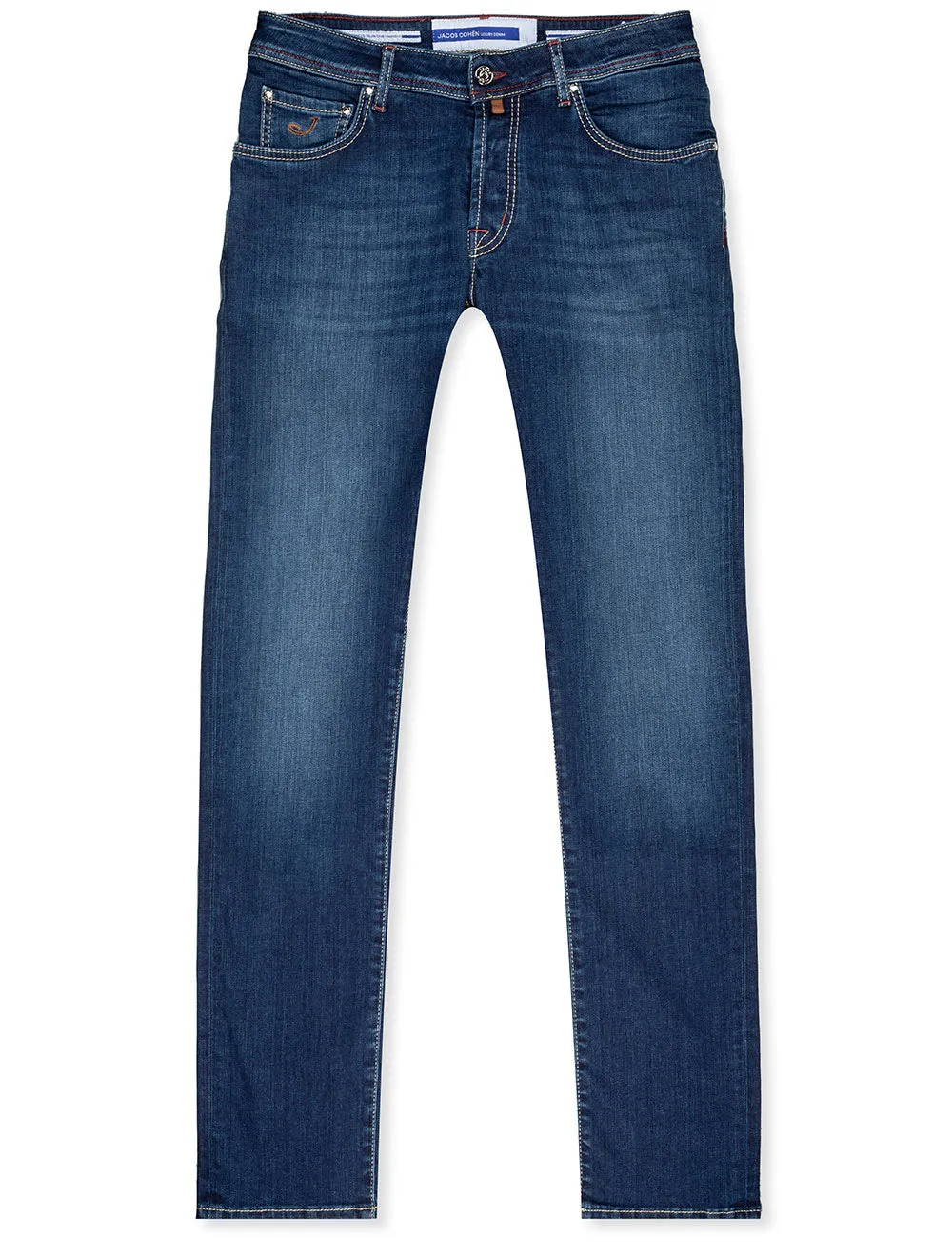 Nick Slim Fit Jeans Braun Abzeichen Dunkelwäsche