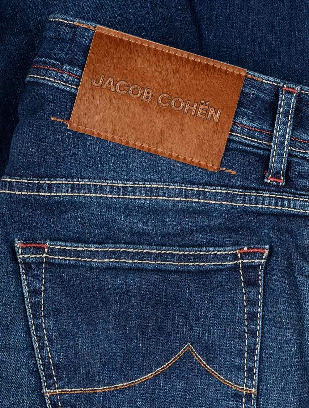 Nick Slim Fit Jeans Braun Abzeichen Dunkelwäsche