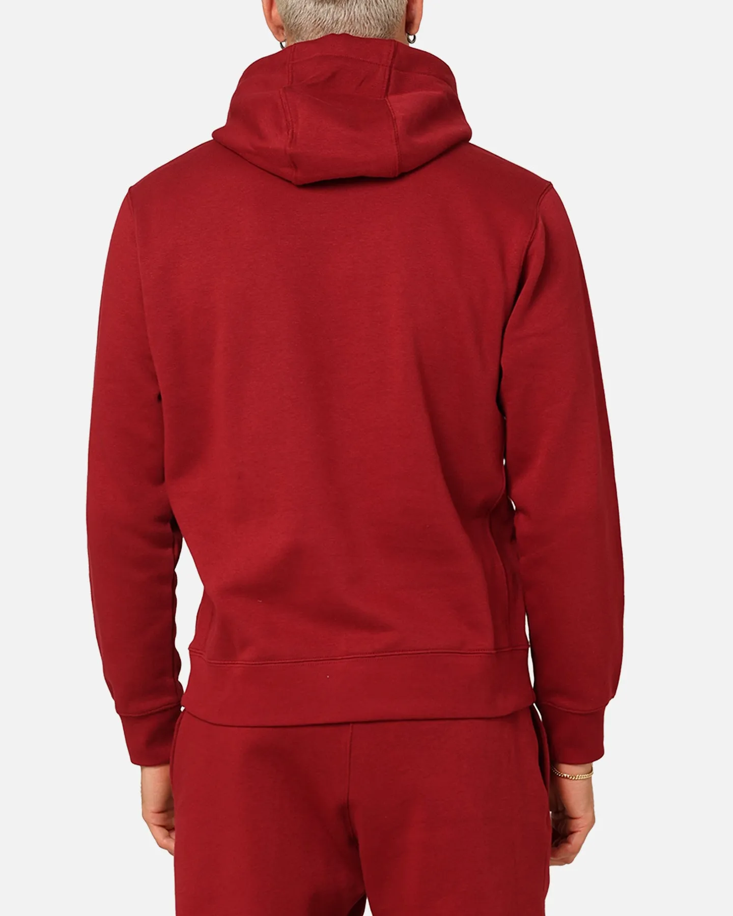 Nike Club Fleece Pullover Hoodie Team Rot/Segeltuch