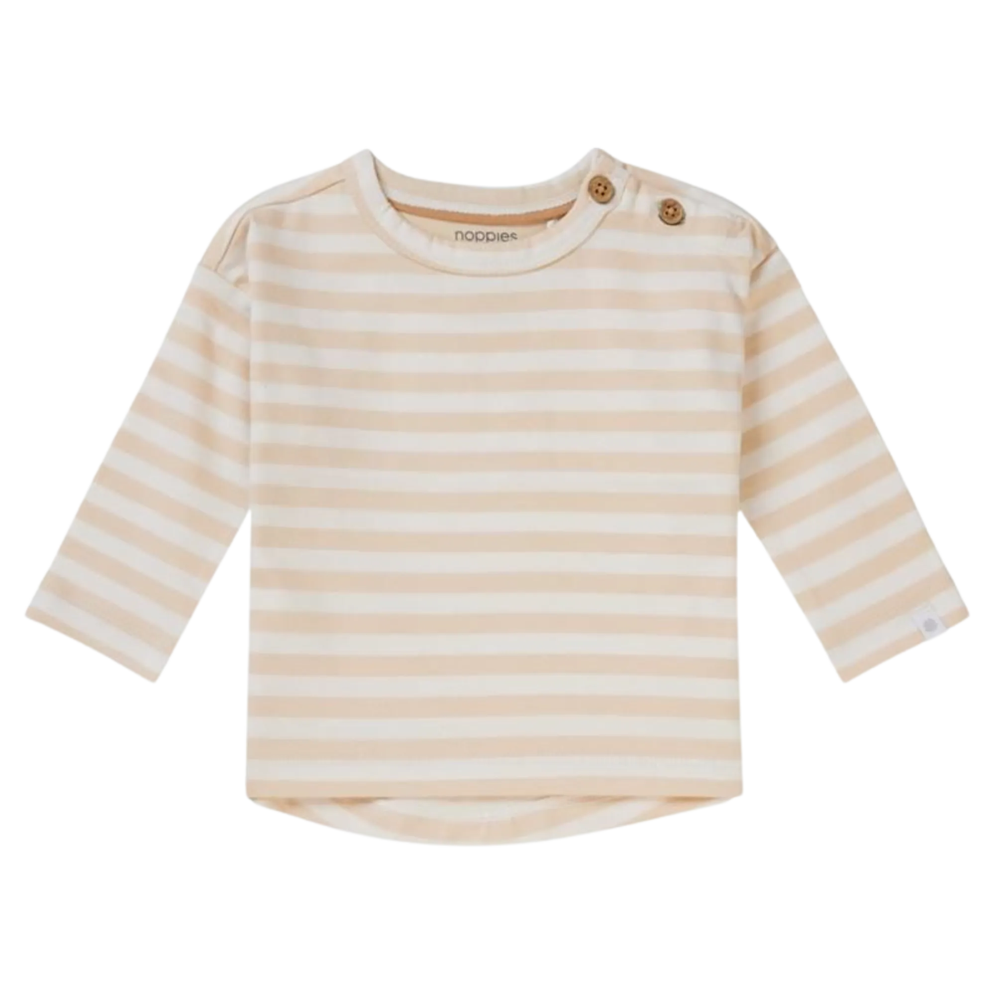 NOPPIES Tee Bhisho Langarm mit Streifen - Beige