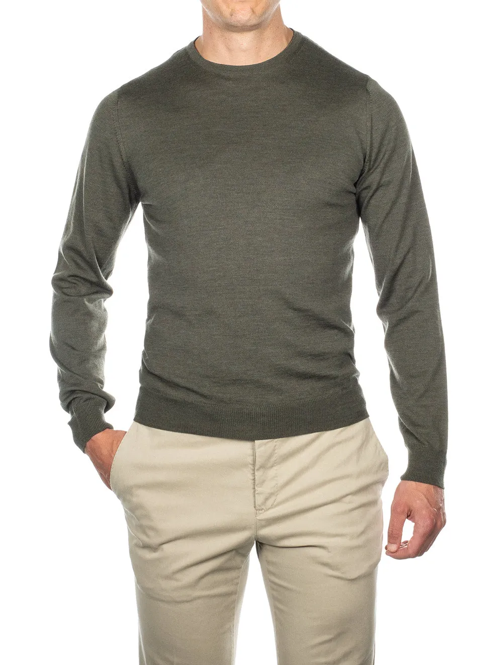 Olive Crewneck Pullover