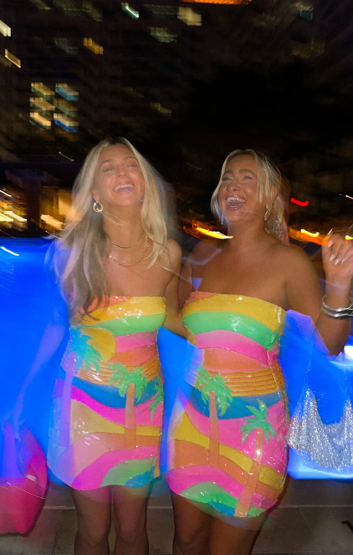 On My Way Kleid ~ Miami Beach Perlen Pailletten