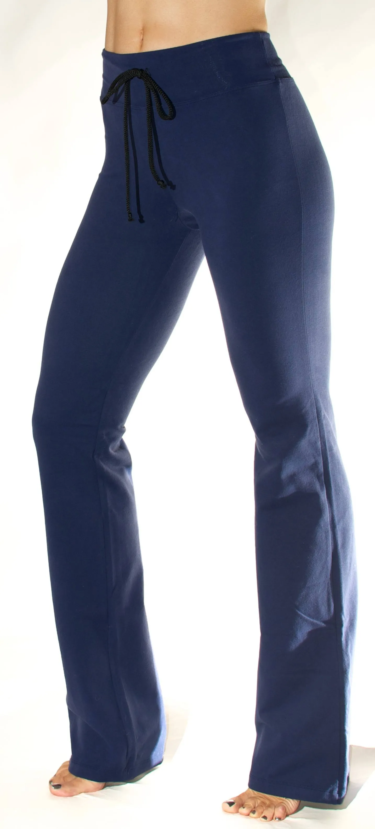 One Step Ahead Brushed Supplex Figurbetonte Bundhose mit Kordelzug und Bootcut-Schnitt D222
