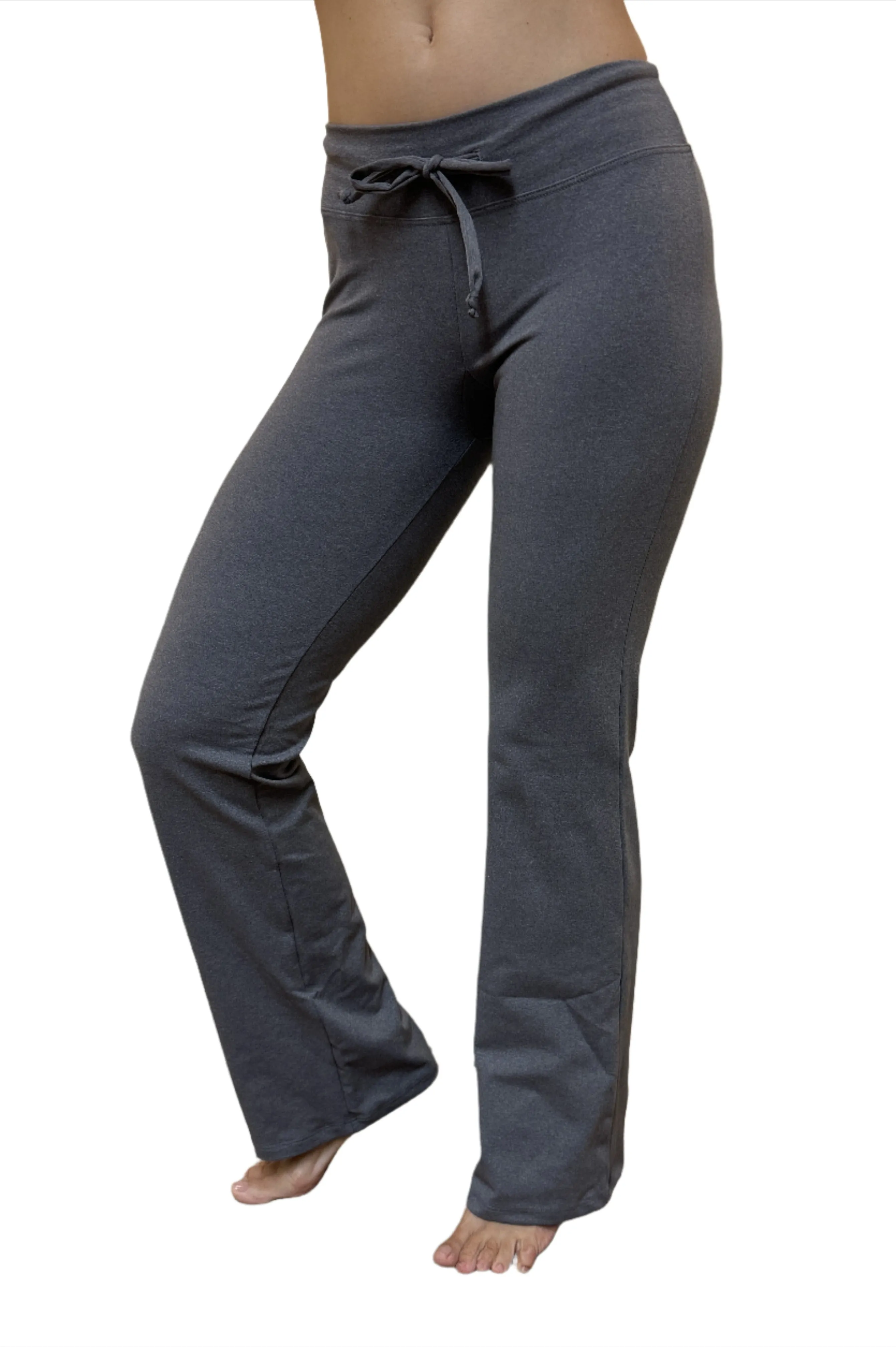 One Step Ahead Brushed Supplex Figurbetonte Bundhose mit Kordelzug und Bootcut-Schnitt D222