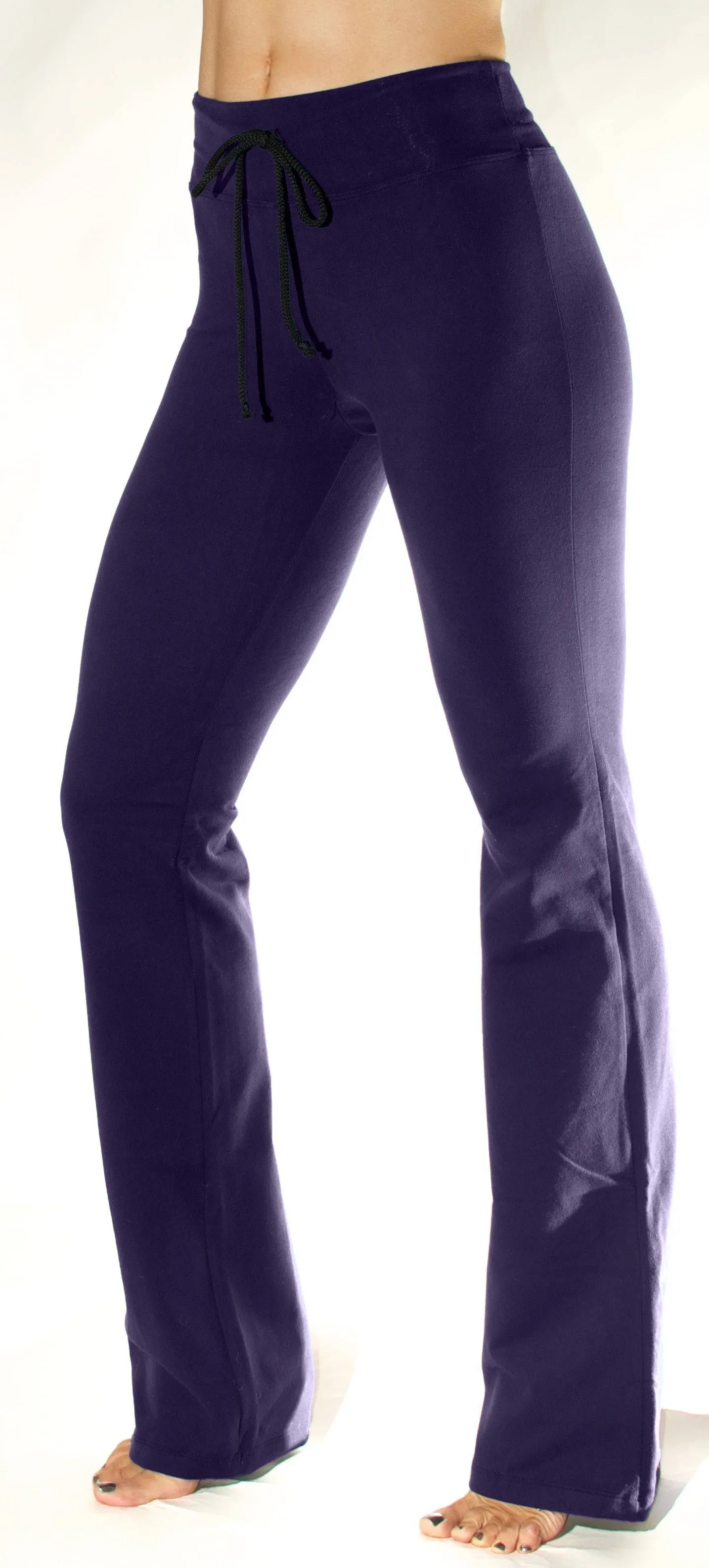 One Step Ahead Brushed Supplex Figurbetonte Bundhose mit Kordelzug und Bootcut-Schnitt D222