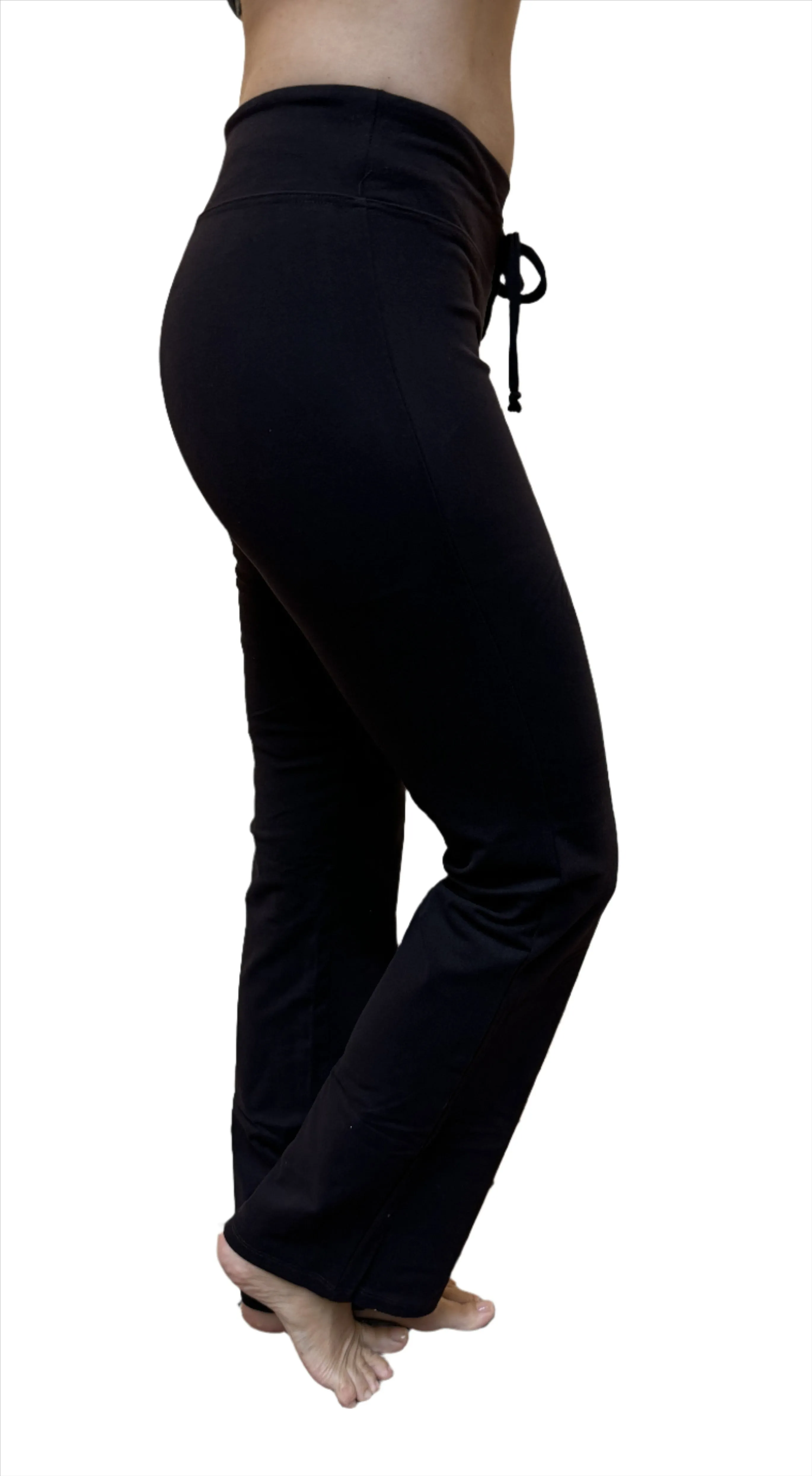 One Step Ahead Brushed Supplex Figurbetonte Bundhose mit Kordelzug und Bootcut-Schnitt D222