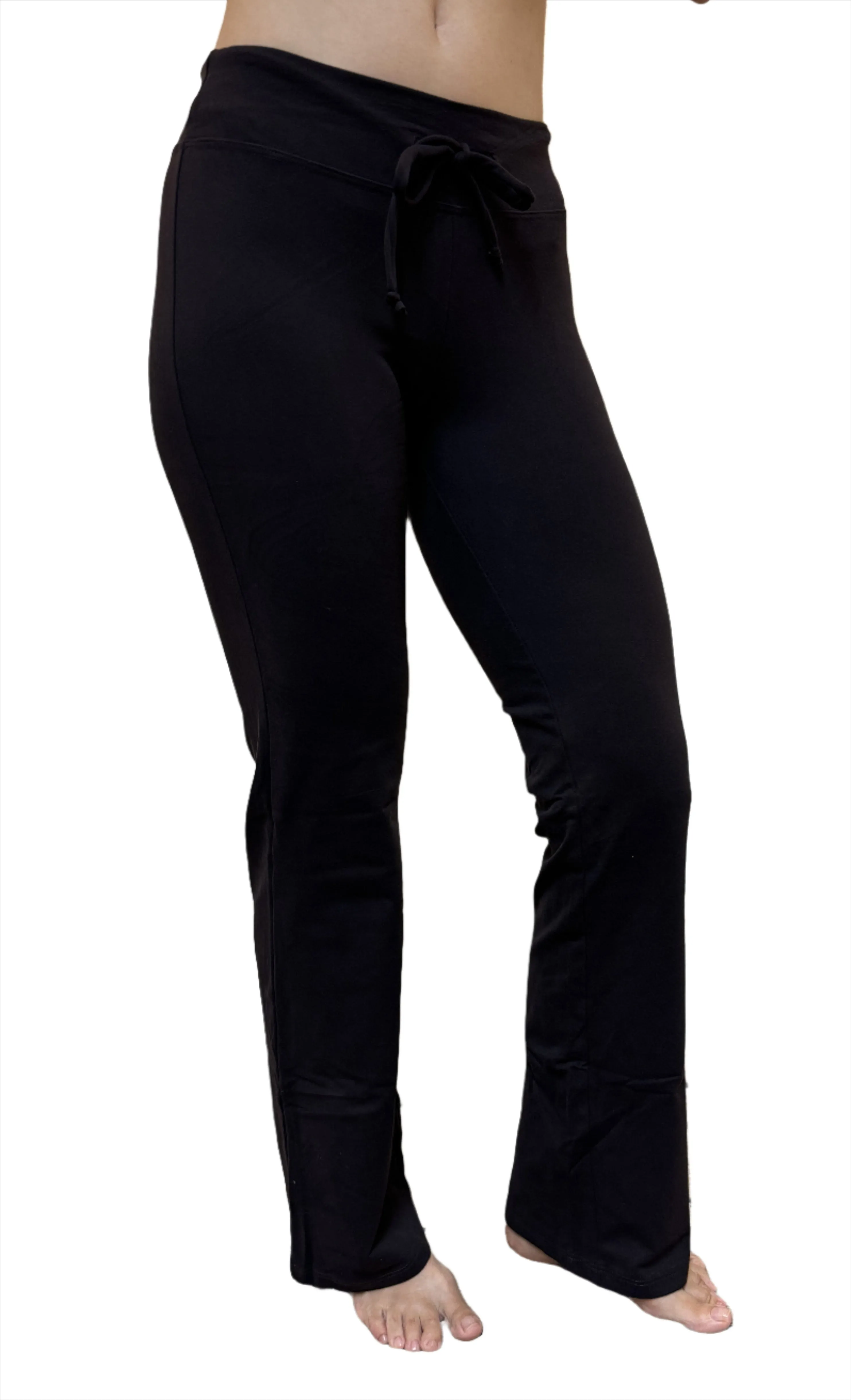 One Step Ahead Brushed Supplex Figurbetonte Bundhose mit Kordelzug und Bootcut-Schnitt D222