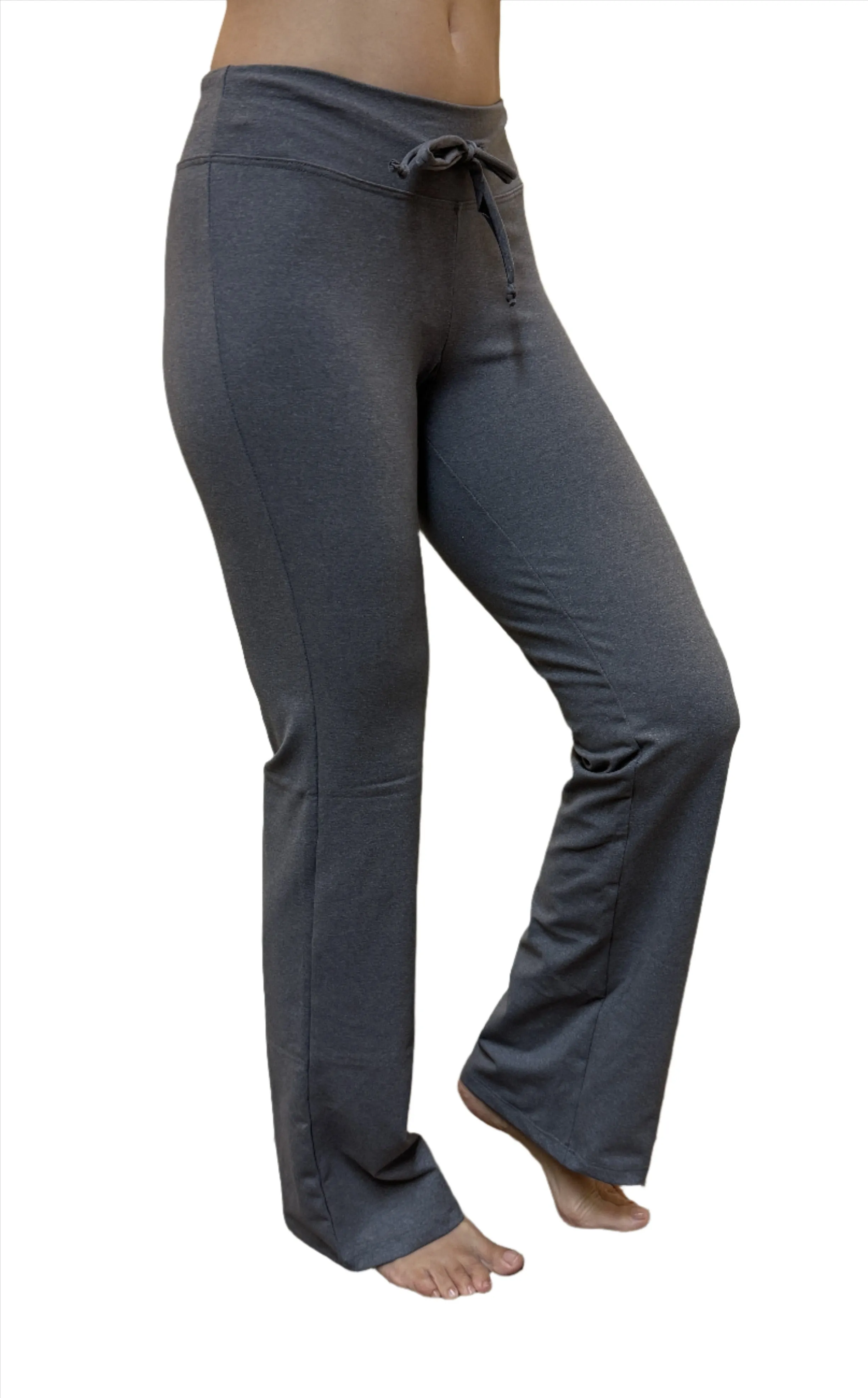 One Step Ahead Brushed Supplex Figurbetonte Bundhose mit Kordelzug und Bootcut-Schnitt D222