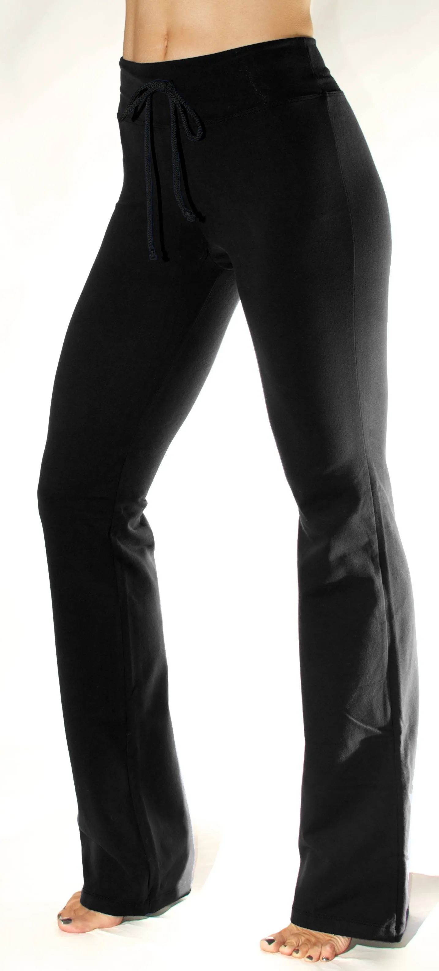 One Step Ahead Brushed Supplex Figurbetonte Bundhose mit Kordelzug und Bootcut-Schnitt D222