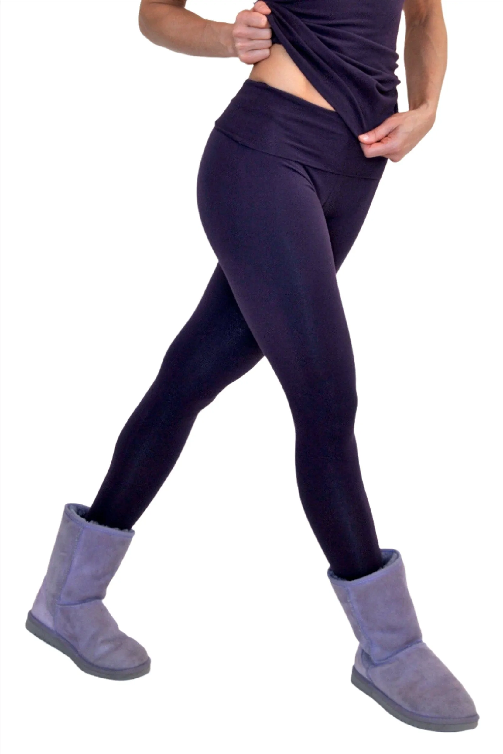 One Step Ahead Brushed Supplex Roll Down Eng anliegende Leggings R200