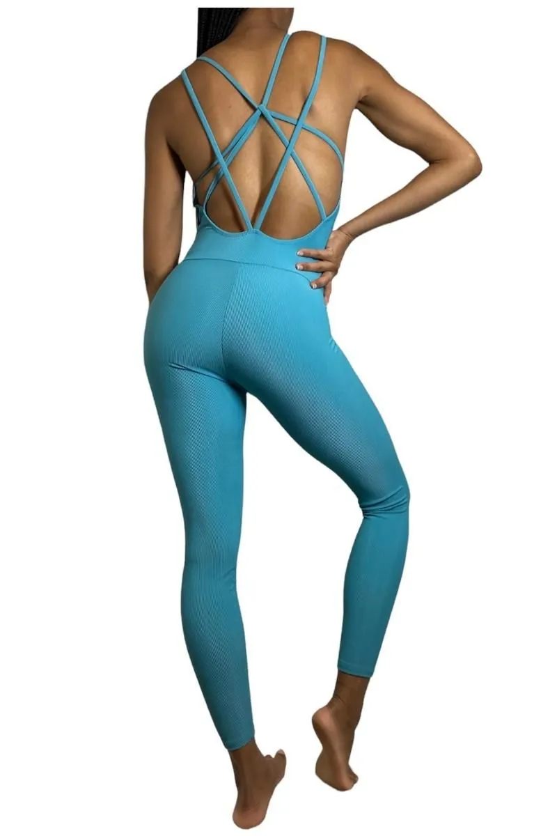 Onzie Flow Warrior Langer Rippstoff-Leotard 128