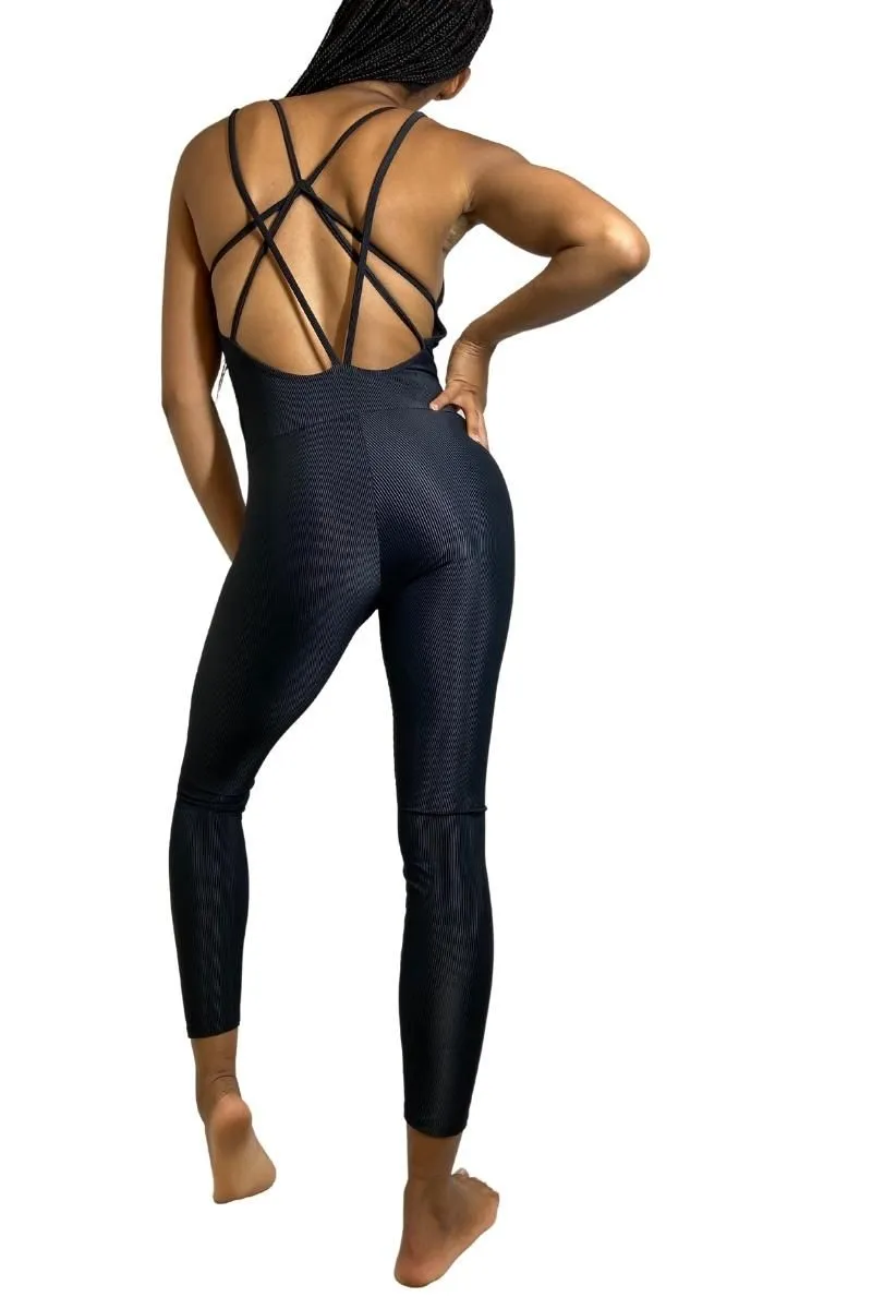 Onzie Flow Warrior Langer Rippstoff-Leotard 128