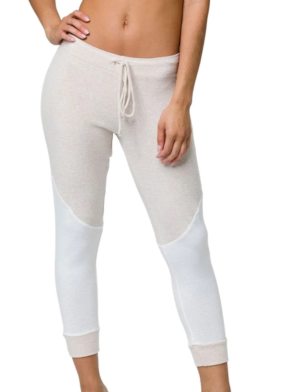 Onzie Hacci Varsity Jogger 2228 Haferflocken/Weiß
